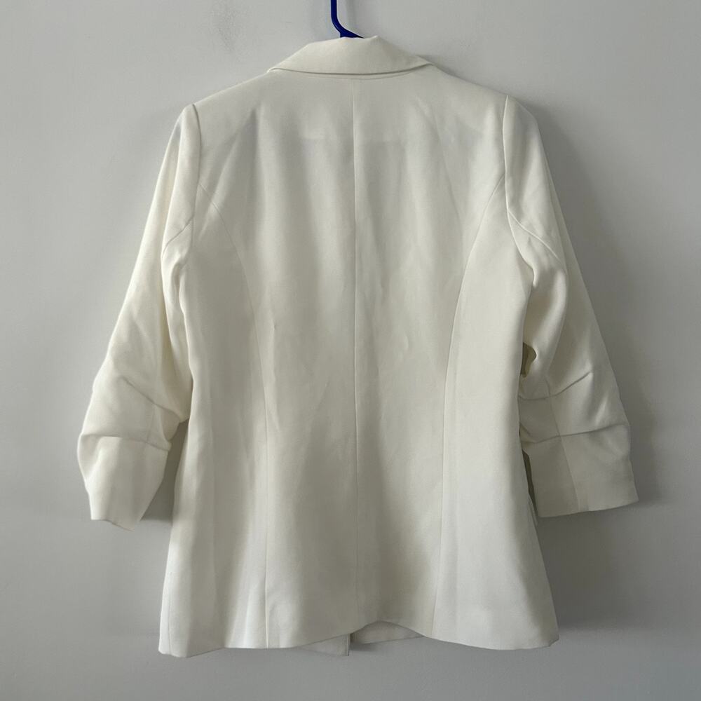 Skies are Blue White 3/4 Sleeve Blazer Jacket NWT Size S - Picture 4 of 6